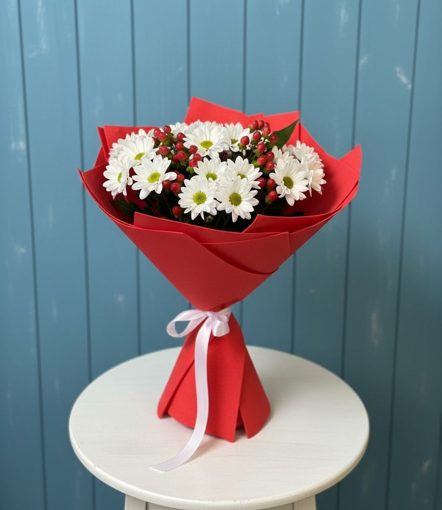 Букет цветов из: Хризантемы в Водный