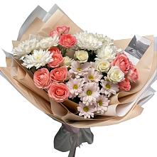 Букет цветов из:  Розы и Хризантемы #REPLACE_PRED# Водный