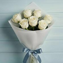 Букет 7 Белых роз Эдлесс Лав в Водный