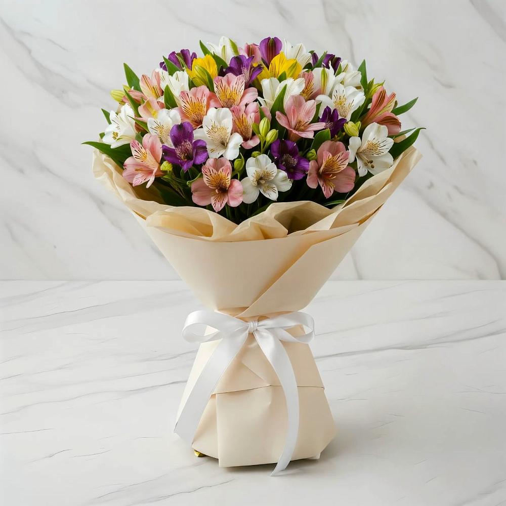 Букет цветов из: Альстромерии в Водный