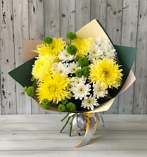 Букет цветов из:  Хризантемы #REPLACE_PRED# Водный