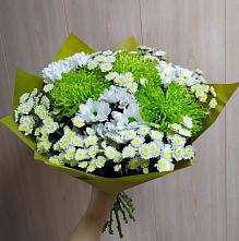 Букет цветов из:  Хризантемы #REPLACE_PRED# Водный