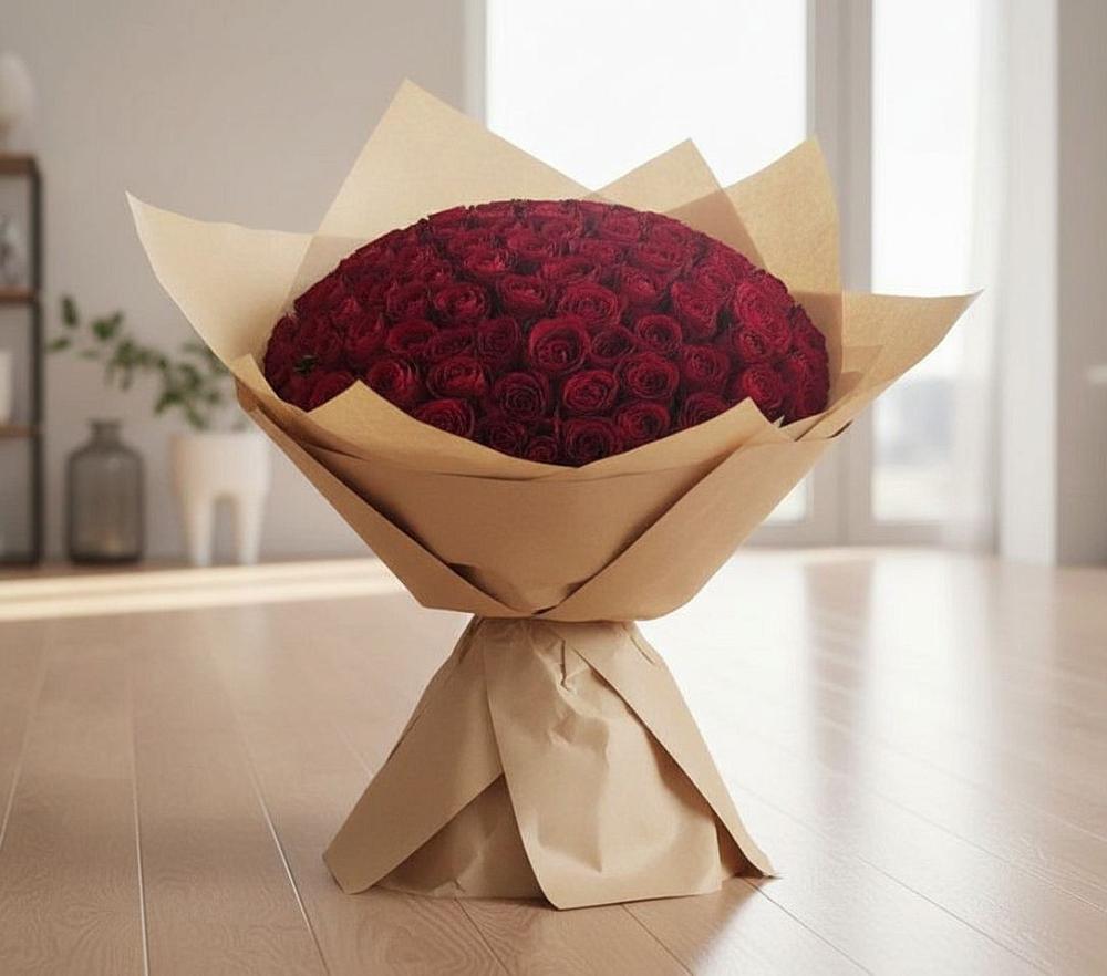 Букет 101 Красная роза в Водный