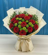 Букет цветов из:  Розы и Хризантемы в Водный