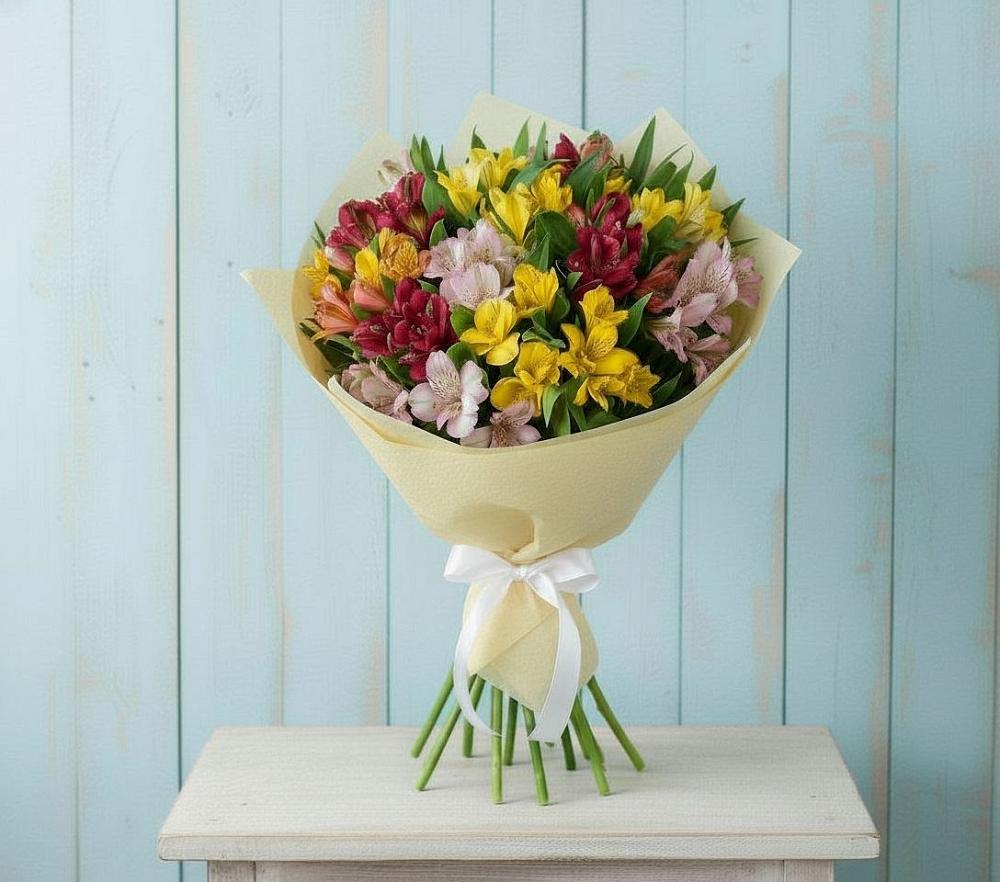 Букет цветов из: Альстромерии в Водный